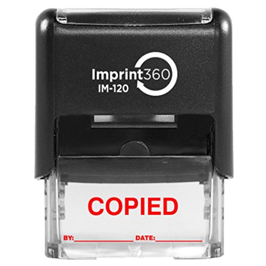 Rubber Date Stamp - - COPIED Stamp with By: and
