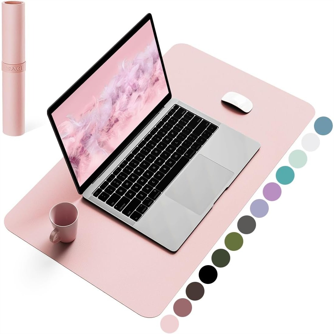 Leather Desk Pad - Non-Slip Leather Desk Pad, Waterproof Laptop