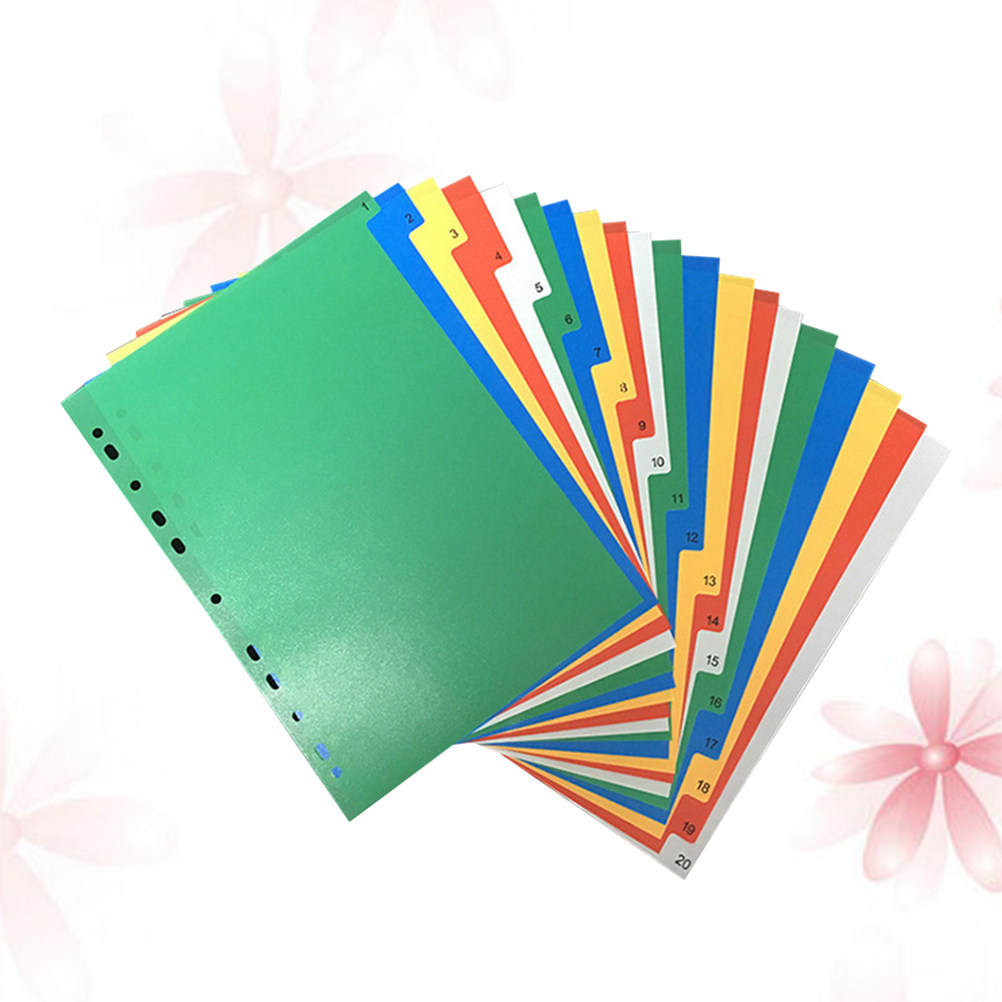 Tab Divider A4 - 40Pcs Multi Color A4 Index Tabs