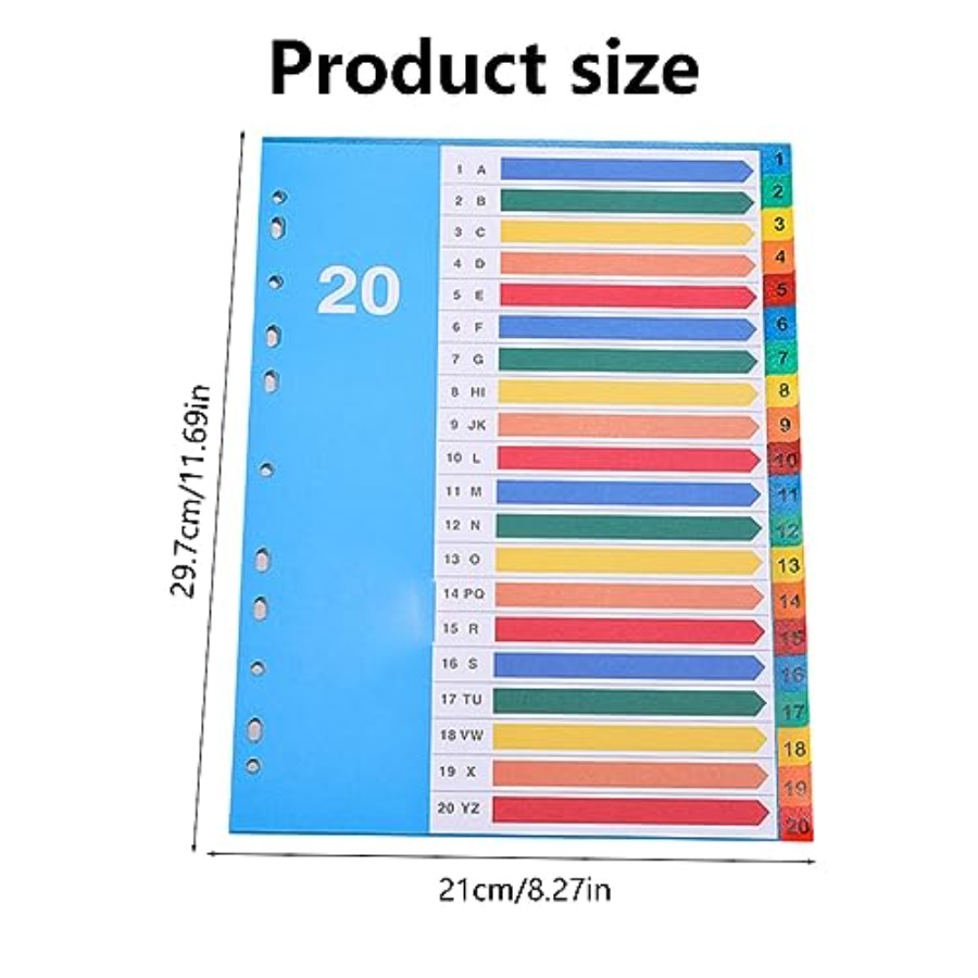 Binder Dividers, 20 Tabs, Cust - Tab Divider A4 리뷰 및 가격