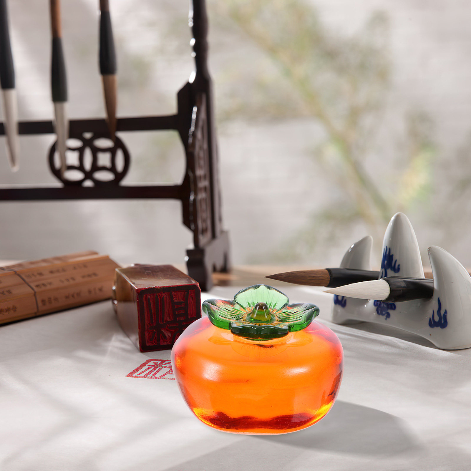 2Pcs Sophisticated Persimmon S - Paper Weight Crystal 리뷰 및 가격