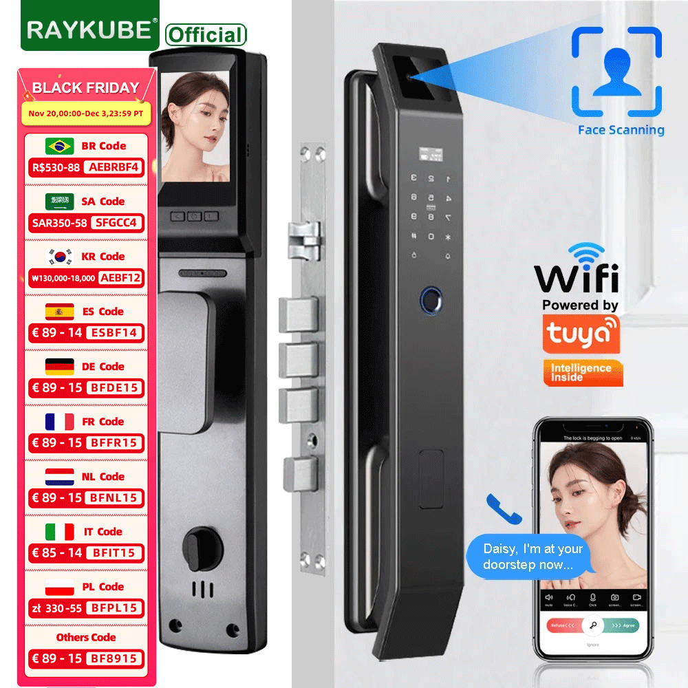 RAYKUBE DF14 Tuya WiFi 3D Face - Letter Opener Brass 리뷰 및 가격