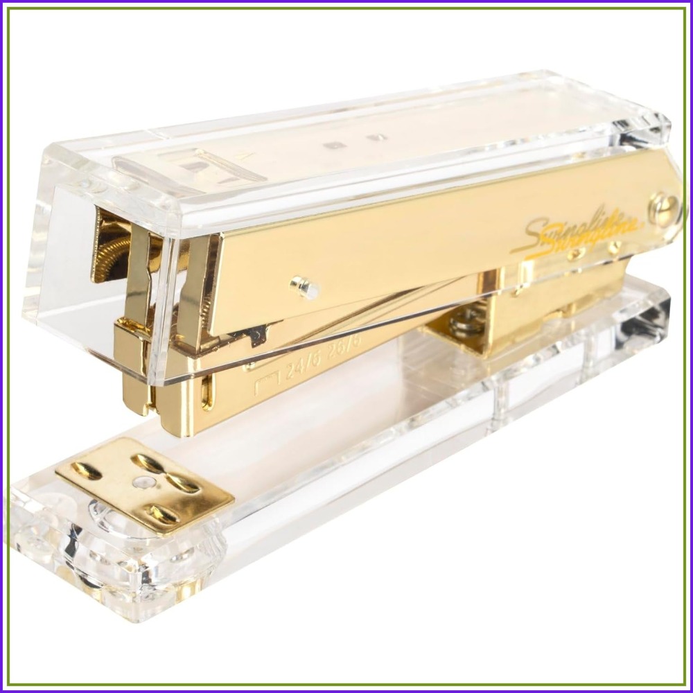 Compact Clear Acrylic Gold Sta - Stapler Half Strip 리뷰 및 가격