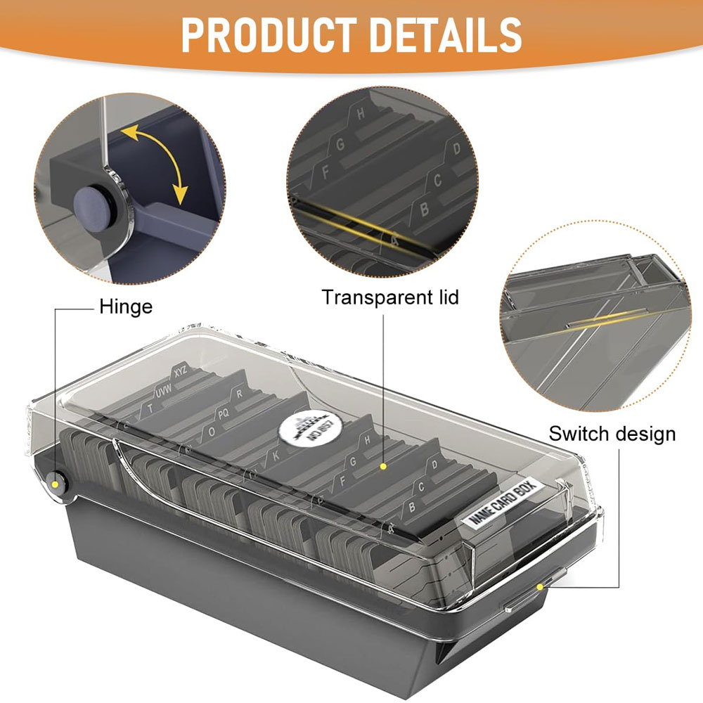 Desktop Business Card Box, Lar - Card Index Box 리뷰 및 가격