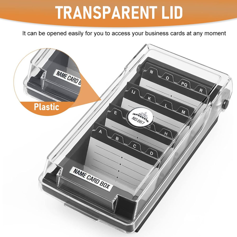 Desktop Business Card Box, Lar - Card Index Box 리뷰 및 가격